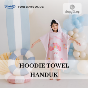 SLEEPYSHEEP Sanrio Happiness Hoodie Towel Tencel (Handuk Hoodie)