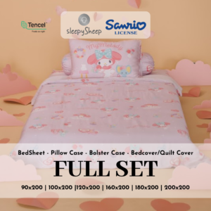 SLEEPYSHEEP Sanrio Happiness Fullset Sprei & Bedcover Tencel
