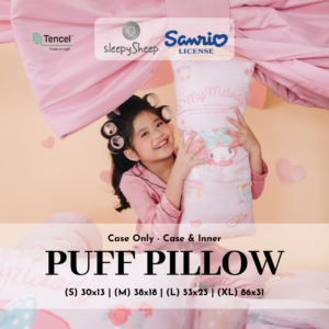 SLEEPYSHEEP Sanrio Happiness Puff Hugging Pillow Tencel