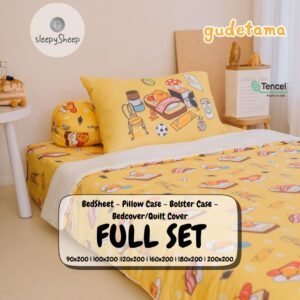 SLEEPYSHEEP GUDETAMA Fullset Sprei & Bedcover Tencel