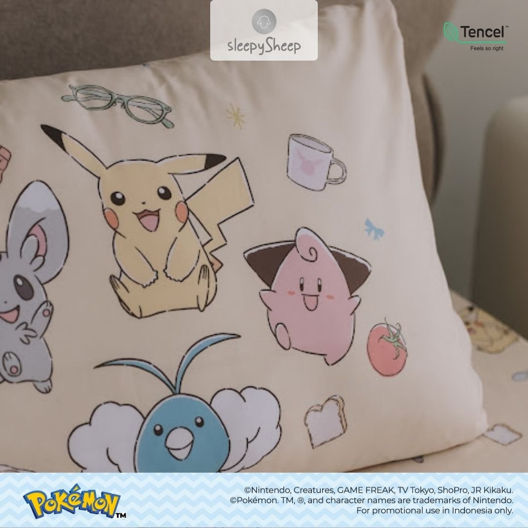 SLEEPYSHEEP POKEMON Fullset Sprei & Bedcover Tencel - Image 8