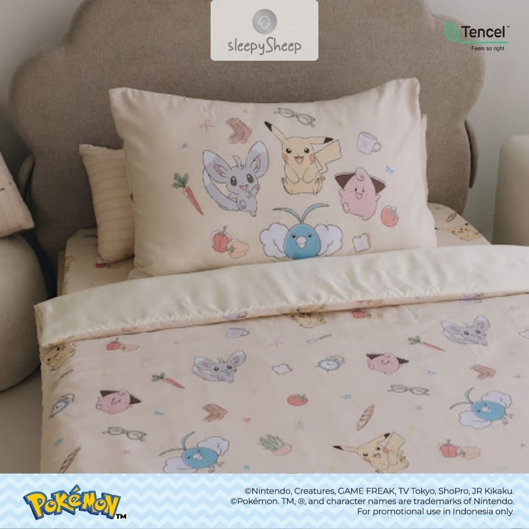 SLEEPYSHEEP POKEMON Fullset Sprei & Bedcover Tencel - Image 7